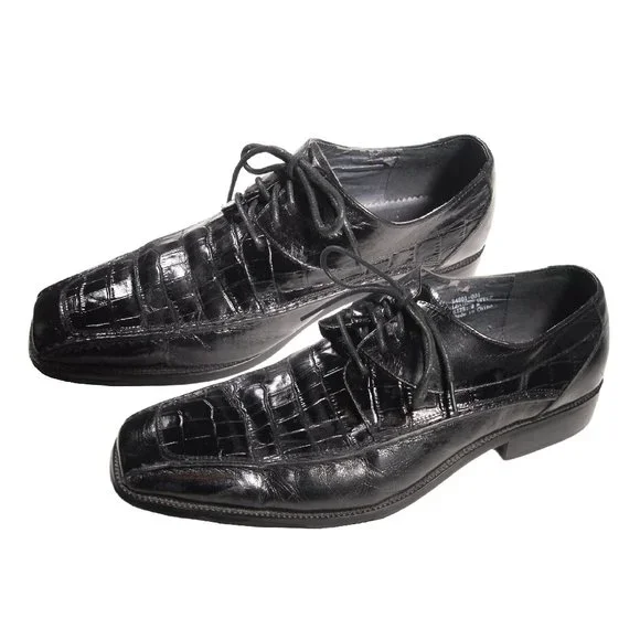 Stacy Adams | Shoes | Stacy Adams Black Mock Croc Mens Lace  display picture 1